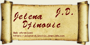 Jelena Đinović vizit kartica